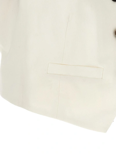 Shop Brunello Cucinelli Viscose Vest In White