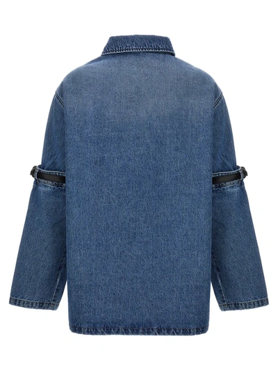 Shop Coperni 'hybrid Denim' Jacket In Blue