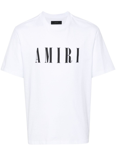 Shop Amiri Logo-print Cotton T-shirt - Men's - Cotton In White