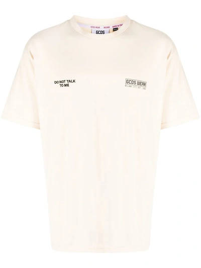 Shop Gcds T-shirt With Print In White
