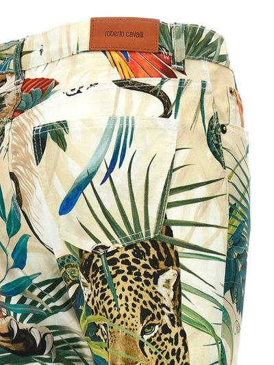 Shop Roberto Cavalli 'jungle' Jeans In Multicolor