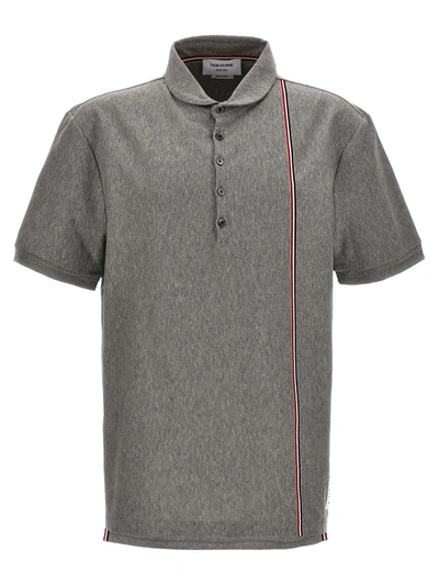 Shop Thom Browne 'rwb' Polo Shirt In Gray