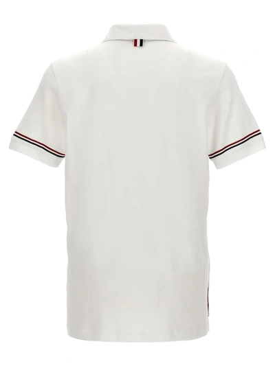 Shop Thom Browne 'rwb' Polo Shirt In White
