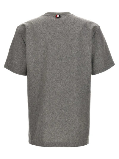 Shop Thom Browne 'rwb' T-shirt In Gray