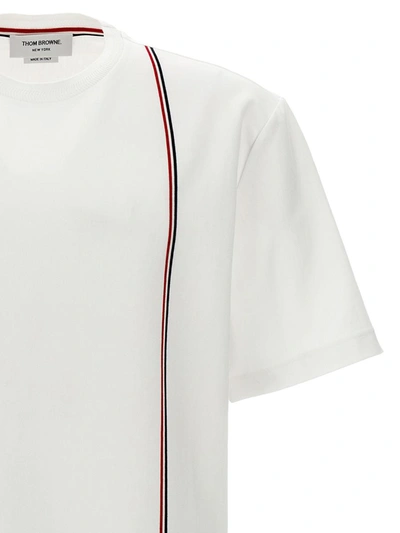 Shop Thom Browne 'rwb' T-shirt In White