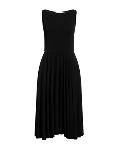 Shop Sportmax Woman Midi Dress Black Size L Viscose, Elastane