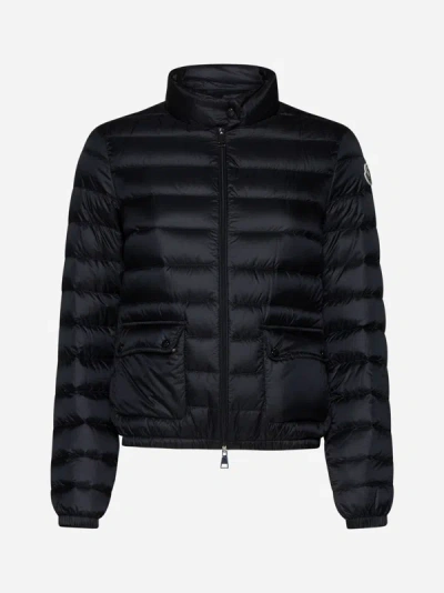 Shop Moncler Lans Quilted Nylon Down Jacket In Black