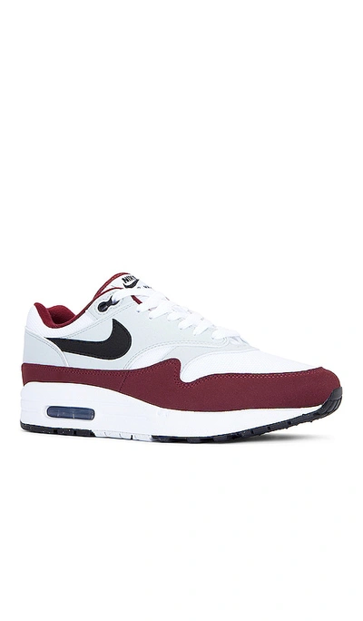 Shop Nike Air Max 1 In White  Black  Dark Team Red  & Pure Plat