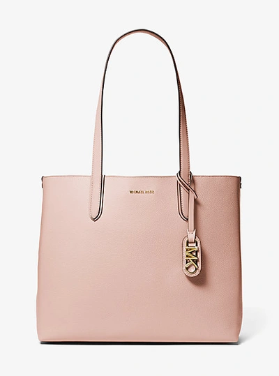 Shop Michael Kors Eliza Extra-large Pebbled Leather Reversible Tote Bag In Pink
