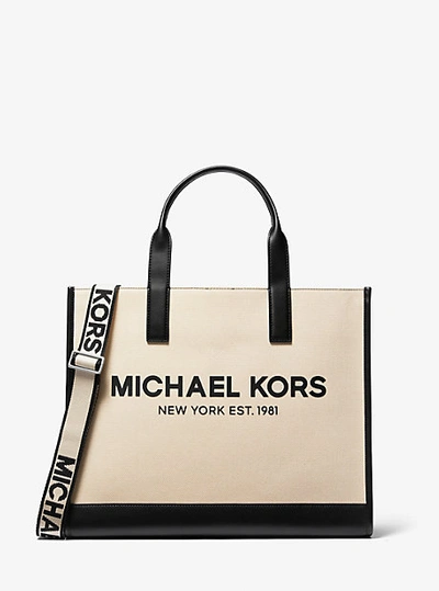 Shop Michael Kors Cooper Canvas Tote Bag In Natural