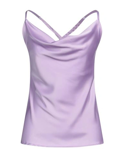 Shop Fly Girl Woman Top Lilac Size M Polyester, Elastane In Purple