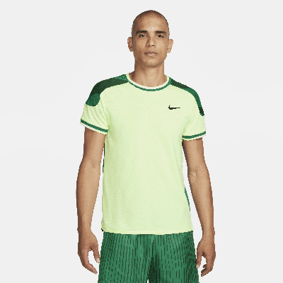 Shop Nike Men's Court Slam Dri-fit Tennis Top In Yellow