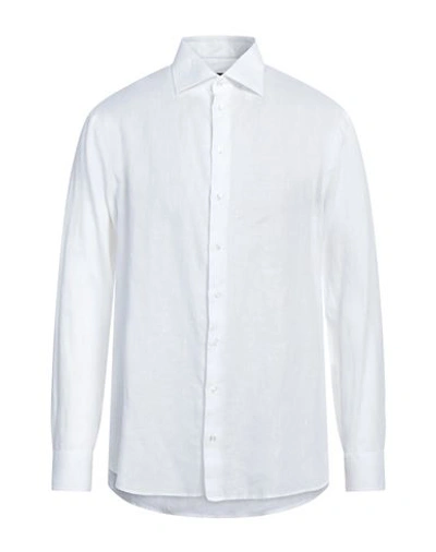 Shop Giorgio Armani Man Shirt White Size 17 ½ Linen