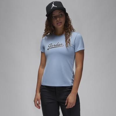Shop Jordan Women's  Slim T-shirt In Blue