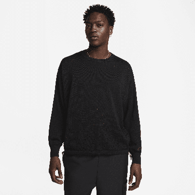 Shop Nike Men's  Sportswear Tech Pack Long-sleeve Sweater In Black