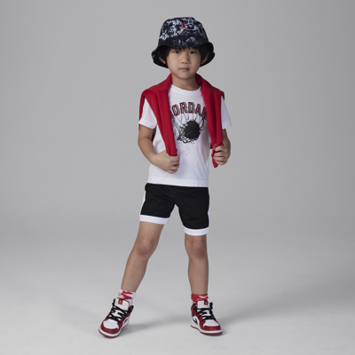 Shop Jordan Hoop Styles Toddler 2-piece Shorts Set In Black