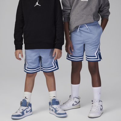 Shop Jordan Air Little Kids' Dri-fit Diamond Shorts In Blue