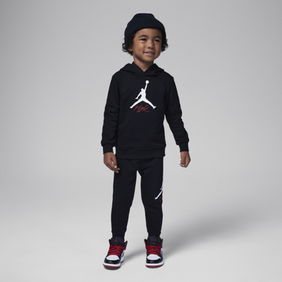 Shop Jordan Jumpman Flight Toddler Pullover Set In Black