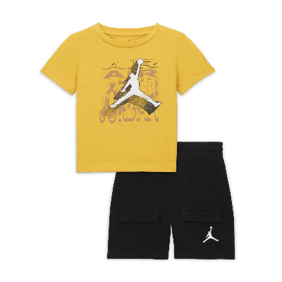 Shop Jordan Air 3-d Baby (12-24m) 2-piece Shorts Set In Black