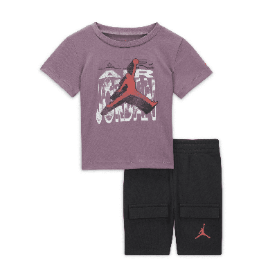 Shop Jordan Air 3-d Baby (12-24m) 2-piece Shorts Set In Black
