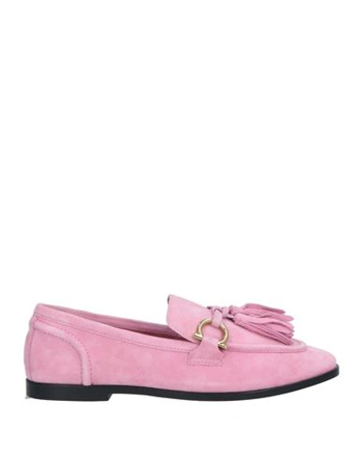 Shop Jeffrey Campbell Woman Loafers Pink Size 6 Soft Leather