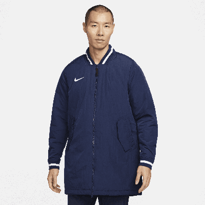 Shop Nike Men's Dugout Baseball Jacket In Blue