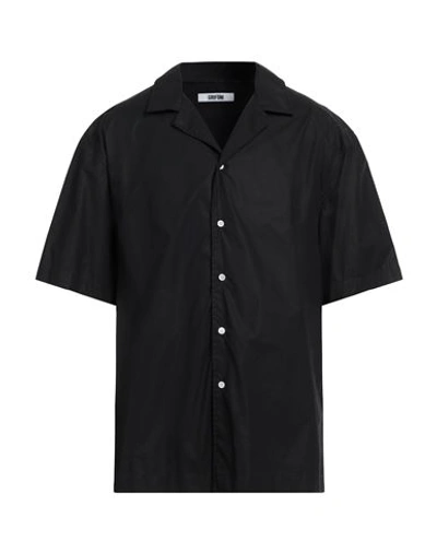 Shop Grifoni Man Shirt Black Size 48 Cotton