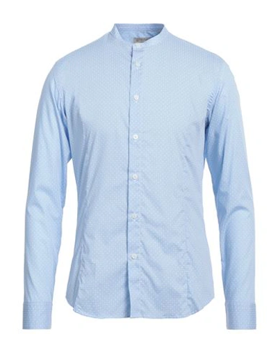 Shop Daniele Alessandrini Homme Man Shirt Light Blue Size 16 Cotton