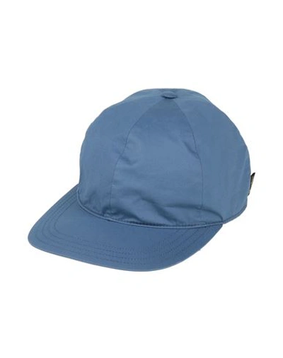 Shop Borsalino Man Hat Slate Blue Size 7 ¼ Cotton, Elastane
