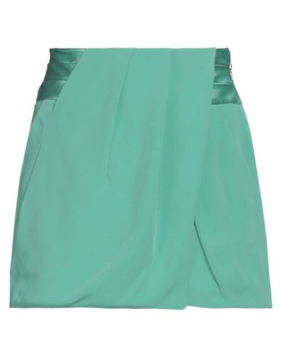 Shop Balmain Woman Shorts & Bermuda Shorts Light Green Size 2 Viscose