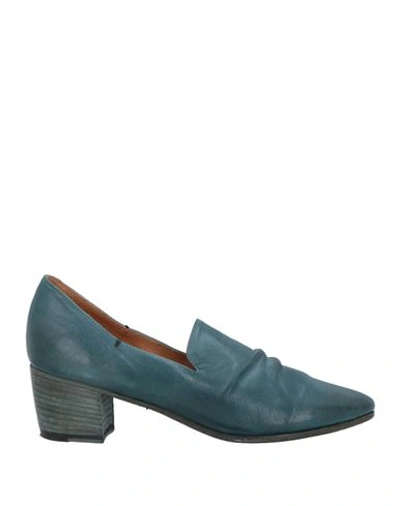 Shop Pantanetti Woman Loafers Deep Jade Size 7 Leather In Green
