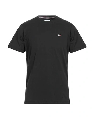 Shop Tommy Jeans Man T-shirt Black Size S Cotton