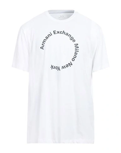 Armani Exchange Man T-shirt White Size Xl Cotton In White