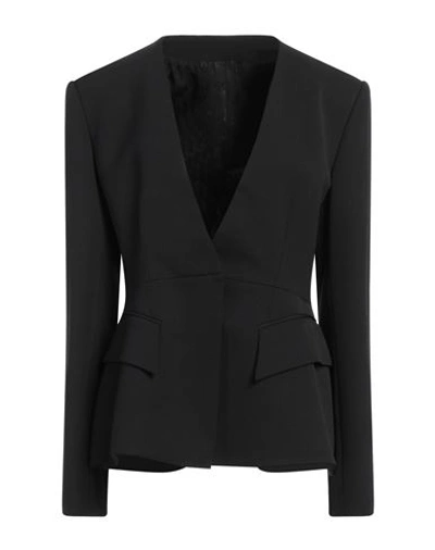 Del Core Woman Blazer Black Size 6 Polyester, Virgin Wool, Elastane, Acetate, Silk In Black