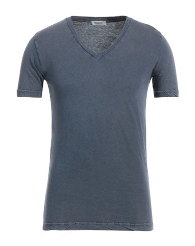Shop Crossley Man T-shirt Slate Blue Size L Cotton, Cashmere