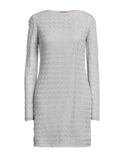 Shop Missoni Woman Mini Dress Light Grey Size 8 Viscose, Cupro, Polyester