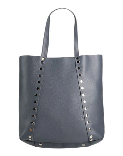 Shop Zanellato Woman Handbag Slate Blue Size - Soft Leather