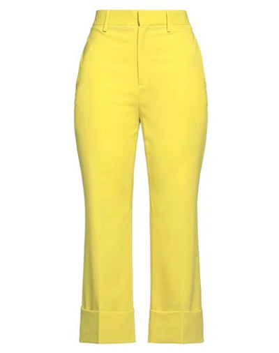 Shop Dsquared2 Woman Pants Yellow Size 2 Polyester, Virgin Wool, Elastane