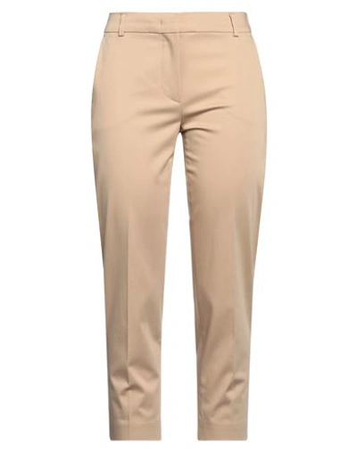 Max Mara Woman Pants Beige Size 4 Cotton, Elastane In Beige