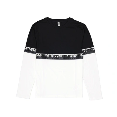 Shop Moschino Underwear Logo Cotton T-shirt In Black