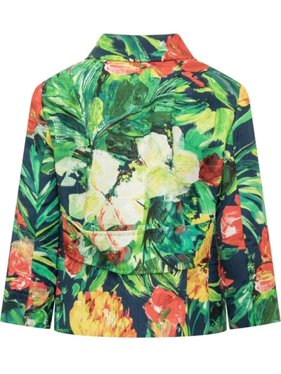 Shop Dolce & Gabbana Gabbana Brocade Bloom Jacket In Multicolor