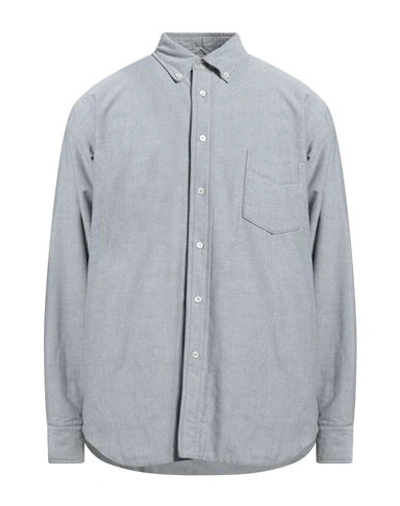 Aspesi Man Shirt Grey Size 16 Cotton In Grey