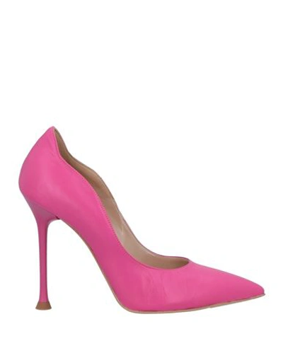 Shop Islo Isabella Lorusso Woman Pumps Fuchsia Size 8 Leather In Pink