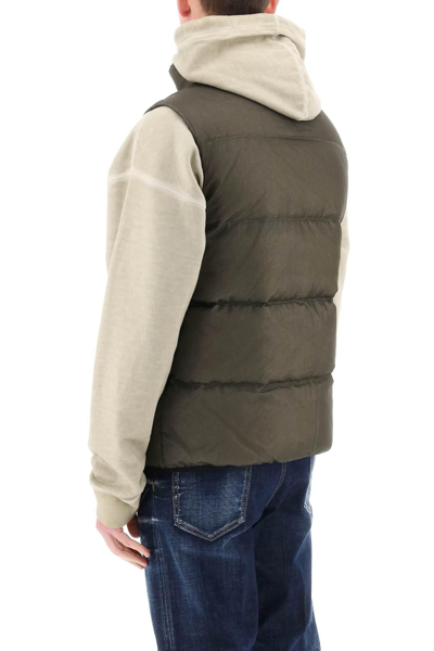 Shop Dsquared2 Ripstop Puffer Vest In Green