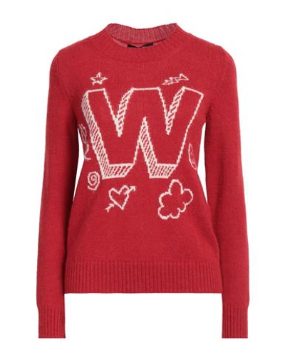 Shop Weekend Max Mara Woman Sweater Red Size Xxl Acrylic, Alpaca Wool, Wool
