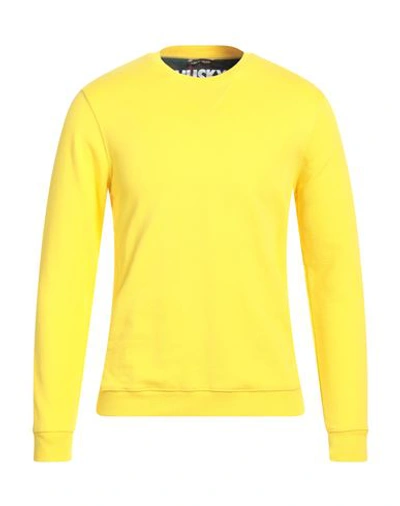 Shop Husky Man Sweatshirt Yellow Size 40 Cotton