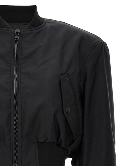 Shop Wardrobe Nyc Cropped Bomber Jacket Casual Jackets, Parka Black