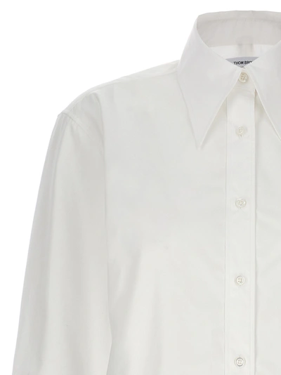 Shop Thom Browne Exaggerated Point Collar Shirt, Blouse White
