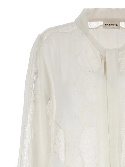 Shop P.a.r.o.s.h Lace Shirt Shirt, Blouse White