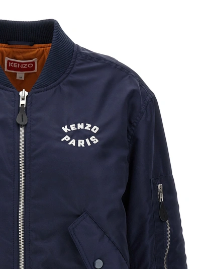 Shop Kenzo Lucky Tiger Casual Jackets, Parka Blue
